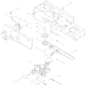 Part Location Diagram of 747-1277B Husky Hydrostatic Bypass Rod